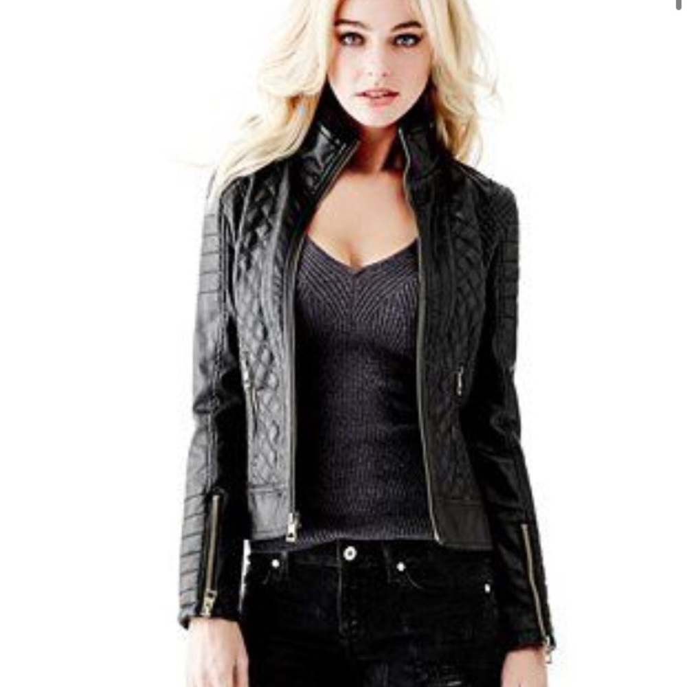 🖤GUESS Moto Black Jacket